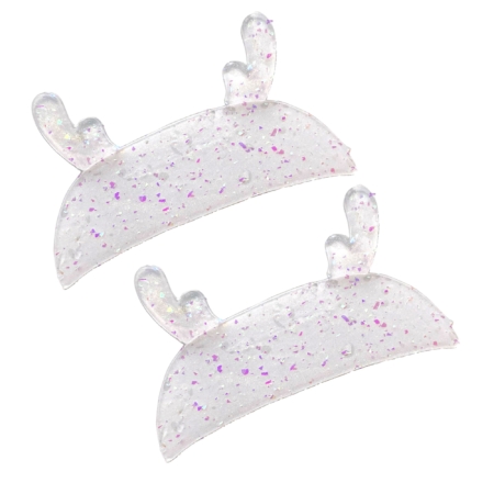 Korean Deer ultradünne Silikonpads transparent mit Glitzer – selbstklebende Pads für Korean Lash Lifting